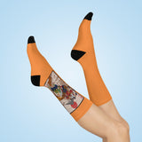 Orange Fuujin & Raijin Socks