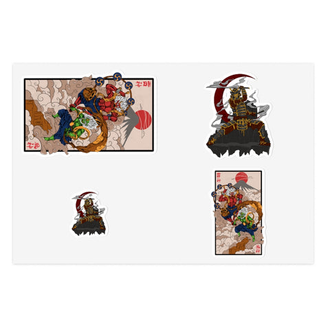 Fuujin & Raijin/Samurai Sticker Sheet