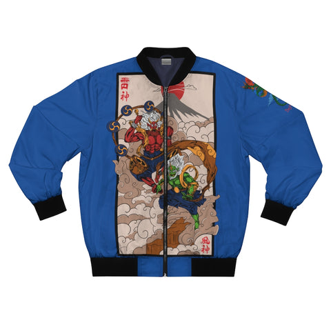 Blue Fuujin & Raijin Bomber Jacket